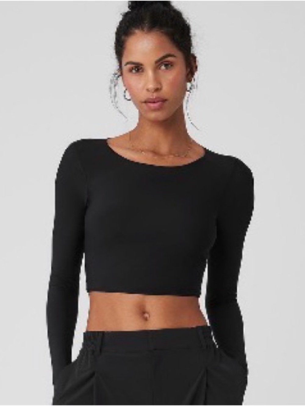 ALO Yoga Mesh Sheer Illusion Long Sleeve Top